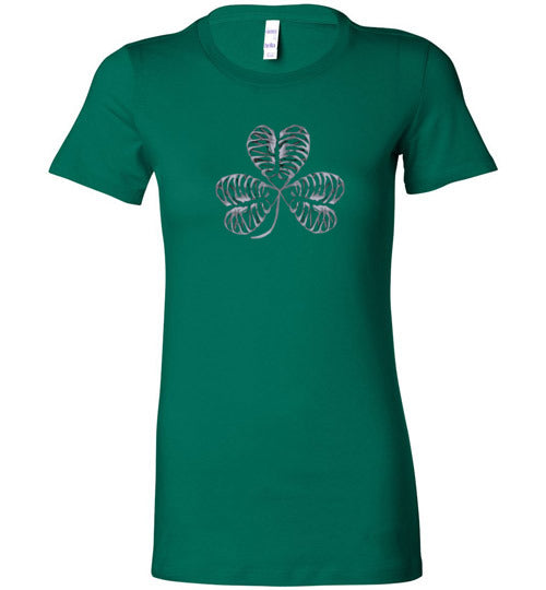 Irish Shamrock ribcage St. Patrick's Day T-shirt Ladies