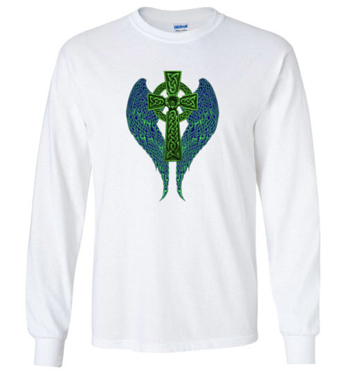 Celtic cross with wings Irish T-shirt