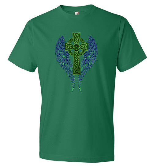 celtic cross with wings Irish shirt